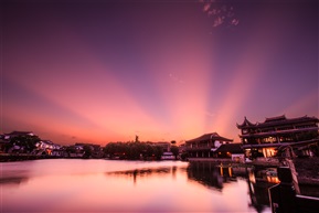 锦溪晚霞
