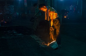 铸铁车间一角