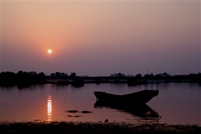 夕阳下的鄱阳湖