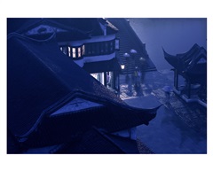 《古镇雨夜》