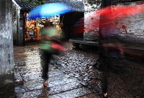 《雨中行》