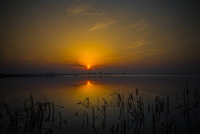 阳澄湖日落