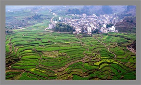 《山村春色》