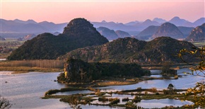 金锁山日落