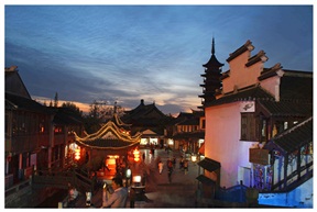 《古镇夜景》
