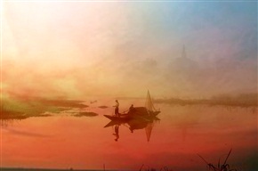 早霞渔歌