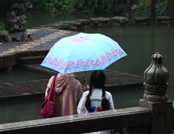 雨中参观