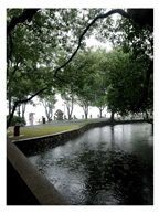 雨中观湖