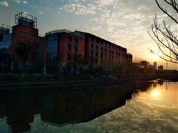 夕阳下的校园