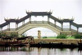 锦溪一景—古蓮廊桥