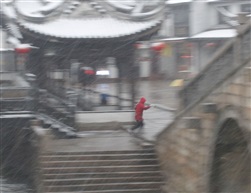 风雪中