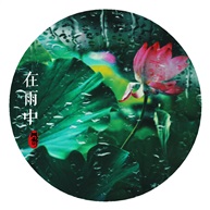 在雨中