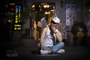 夜景人像摄影
