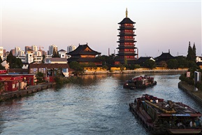 古寺夕照